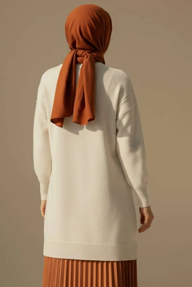 Kabartma Desen Yumoş Triko Tunik Taş - Resim 3