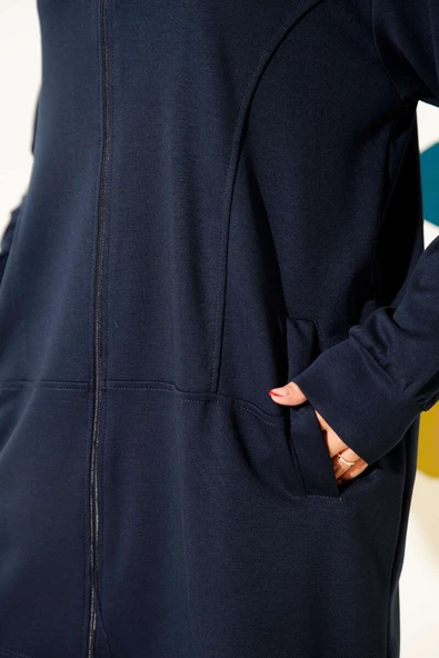 Fermuarlı Loyşa Cepli İkili Takım Lacivert - Resim 4