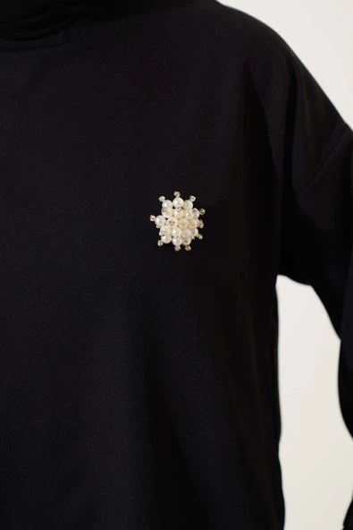 Piliseli Bilek İpli Dabıl Etekli Takım Siyah - Resim 4