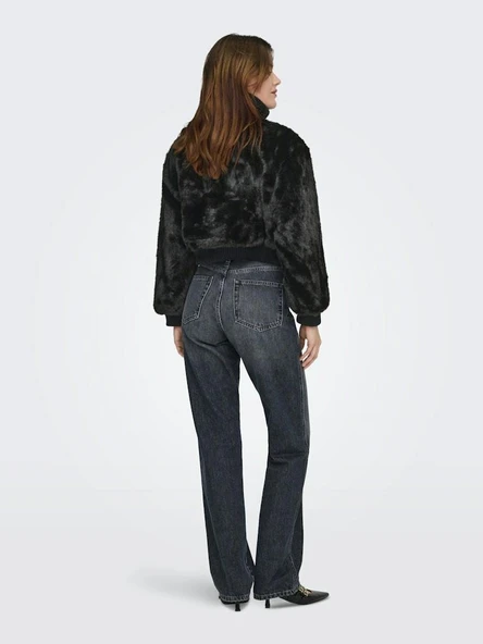 Only Wıckı Lıfe Fur Rıb Kadın Ceket 15349157 - Resim 2