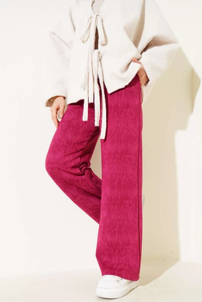 Loyşa Palazzo Pantolon Bordo ürün görseli 1