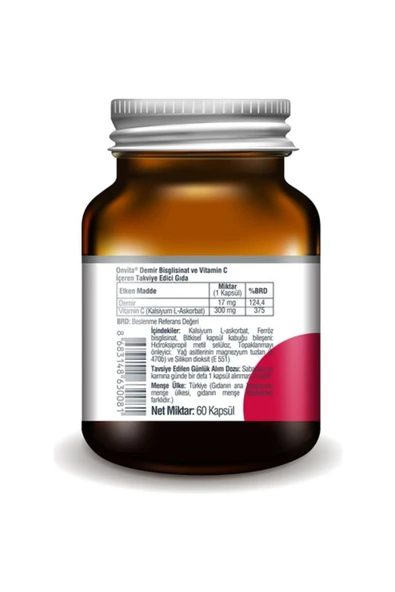 Onvita Demir Bisglisinat & Vitamin C - Resim 2