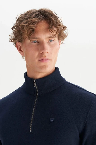 Wrangler Erkek Half  Zip Sweatshirt W2520532410 - Resim 4