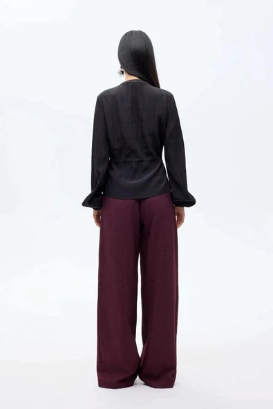 Quzu Önü Bağlama Detaylı Kadın Gömlek - Resim 5