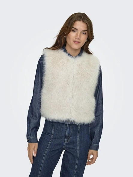 Only Jdy Yora Faux Fur Waıst Kadın Yelek 15359348 ürün görseli 1