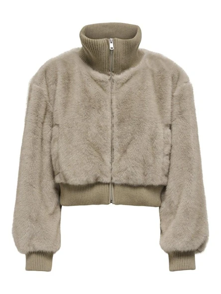 Only Wıckı Lıfe Fur Rıb Kadın Ceket 15349157 - Resim 5