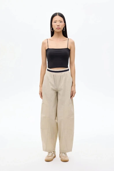 Quzu Ribana Detaylı Kadın Pantolon 26KPNT00766 - Resim 3