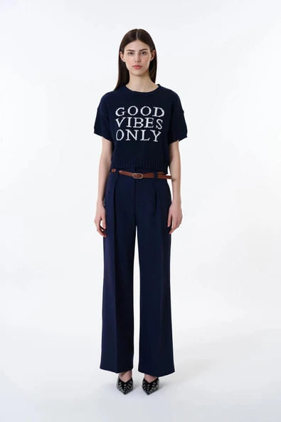 Quzu Yarım Kollu Kadın Kazak - Resim 3