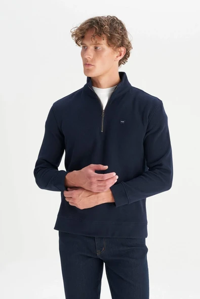Wrangler Erkek Half  Zip Sweatshirt W2520532410 ürün görseli 1