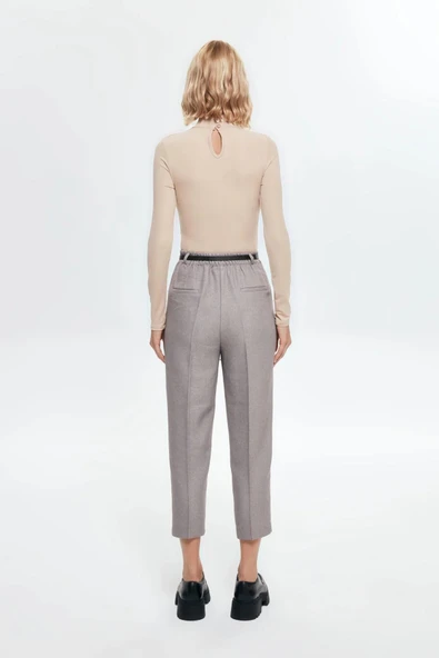 Quzu Kemerli Havuç Kadın Pantolon - 5