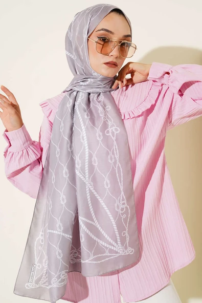 Halat Desenli Soft Şal Taş ürün görseli 1