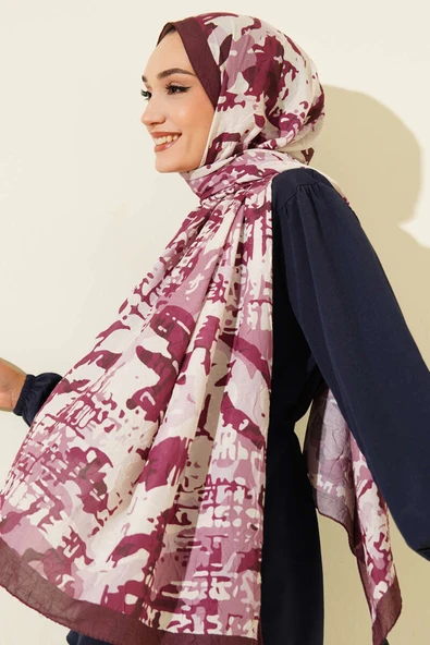 Kamuflaj Desenli Bambu Kraş Şal Acı Kahve -01 ürün görseli 1