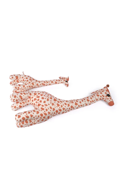 Peluş Zürafa 2’li Set Büyük ve Orta Boy Uyku Arkadaşı Dekoratif Hediyelik Oyuncak - 6