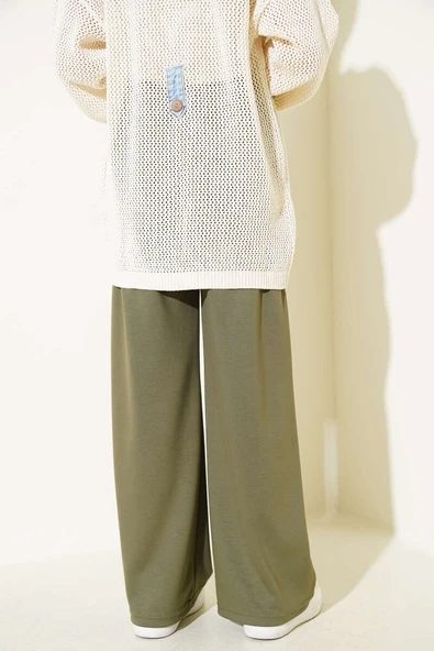 Loyşa Palazzo Pantolon Haki - Resim 3