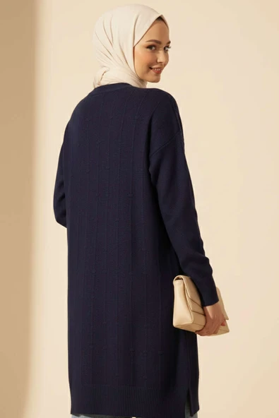 Damla Desen Yumoş Triko Kazak Lacivert - Resim 3