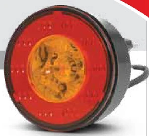 Arka  Üst Aydınlatma Lambası  , Sinyal + Al Kaplı Çerçeve ( Ø 98mm ) , 24 V , LEDli   OTOKAR/TEMSA - FARBA-13962E ürün görseli 1