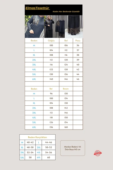 Kadın Tesettür Giyim Büyük Beden Pileli Leopar Desenli Etekli Takım - 4