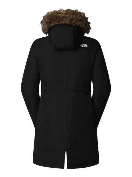 Zaneck Kadın Kışlık Uzun Parka Ceket Kapüşonlu Siyah - 2