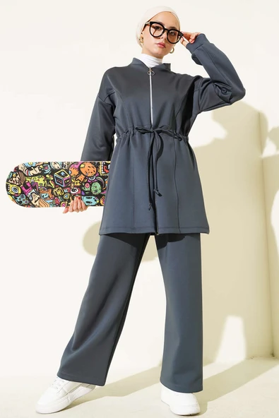 Bel Tünelli Scuba İkili Takım Füme ürün görseli 1