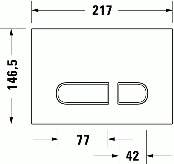 Duravit A1 Kumanda Paneli, Mat Siyah, WD5001031000 - 2