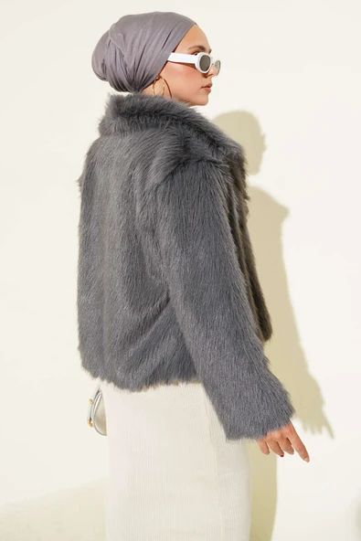 Astarlı Kürk Mont Füme - 3