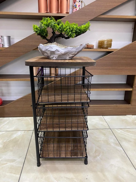 3 Katlı Ahşap Kare Sebzelik - Resim 2