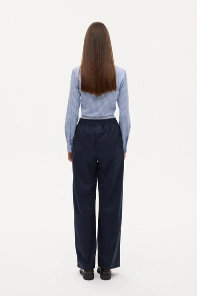 Quzu Beli Lastikli Kumaş Matchli Kadın Pantolon 26KPNT00802 - 5