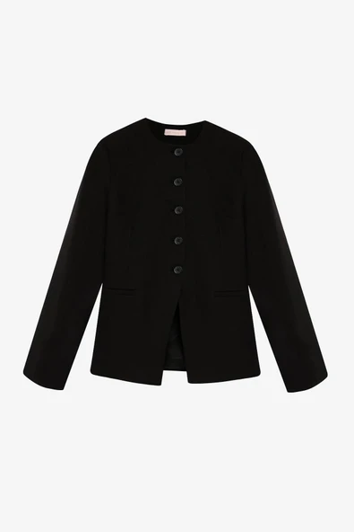 Quzu Düğme Detaylı Kadın Ceket - Resim 2