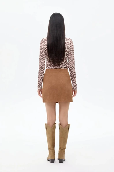 Quzu Kadife Mini Etek - Resim 5