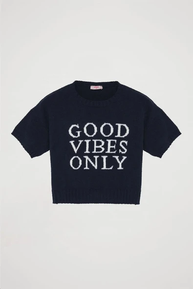 Quzu Yarım Kollu Kadın Kazak - Resim 2