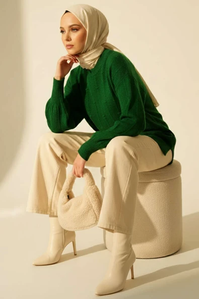 Damla Desen Yumoş Triko Kazak Benetton