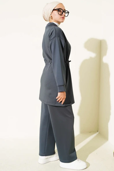 Bel Tünelli Scuba İkili Takım Füme - Resim 3