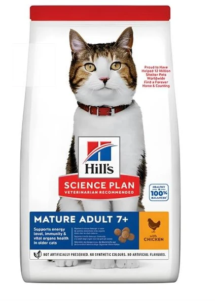Hills Tavuklu +7 Yaşlı Kedi Maması 1.5kg ürün görseli
