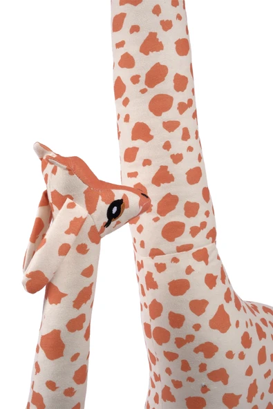 Peluş Zürafa 2’li Set Büyük ve Orta Boy Uyku Arkadaşı Dekoratif Hediyelik Oyuncak - 7