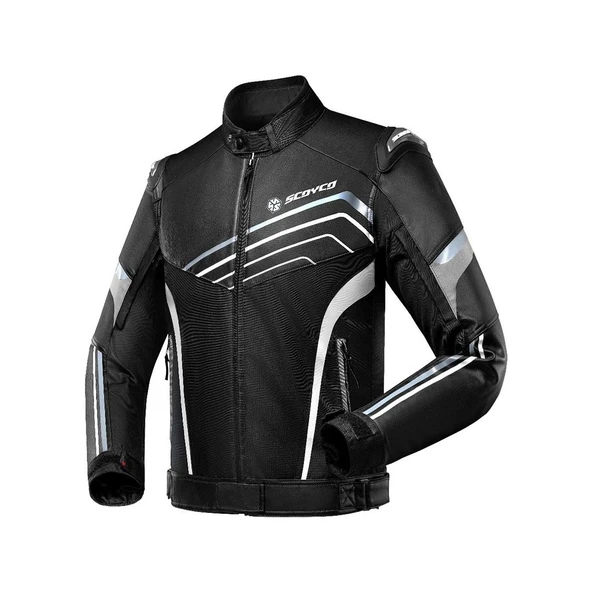 SCOYCO JK153 SİYAH GRİ KORUMALI MOTOSİKLET MONT ürün görseli 1