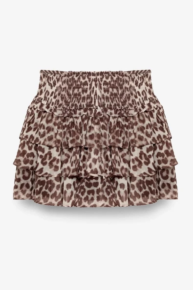 Quzu Katmanlı Mini Etek - Resim 2