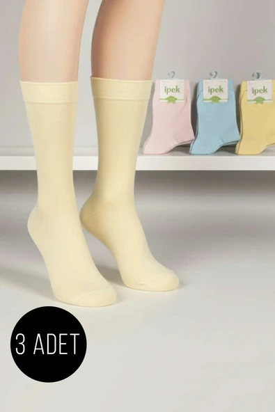 Kadın 3lü Bambu Soket Çorap Asorti 3 ürün görseli 1