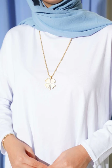 Yan Yırtmaçlı Basic Tunik Beyaz - Resim 4