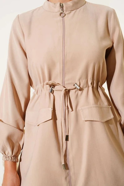 Bel Tünelli Cep Kapaklı Tensel İkili Takım Latte - Resim 4