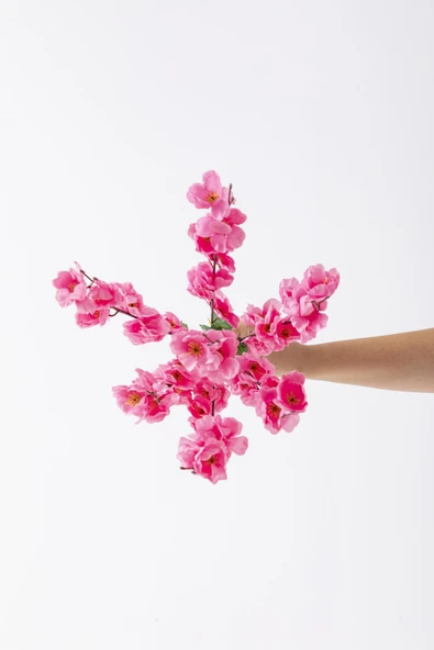 Yapay Bahar Dalı 9'lu Pembe - 4
