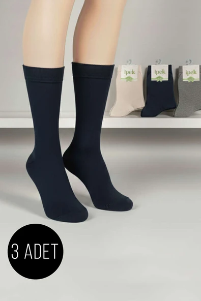 Kadın 3lü Bambu Soket Çorap Asorti 2 ürün görseli