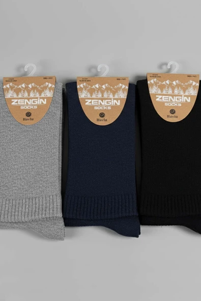 Bayan 3lü Havlu Soket Çorap Asorti 1 - Resim 2