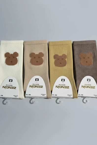 Kadın 4lü Karışık Soket Çorap Asorti 1 - Resim 2