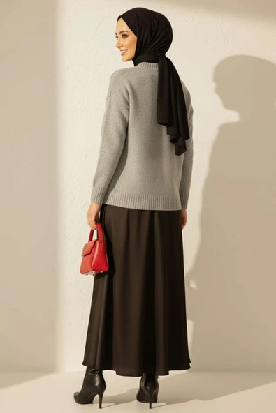 Bisiklet Yaka Yumoş Triko Kazak Mint Yeşili - Resim 3