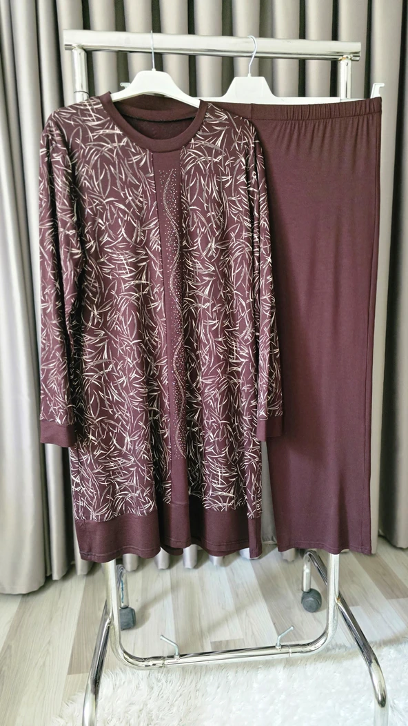 Kadın Giyim Şerit Desenli Samira Takım - Resim 9