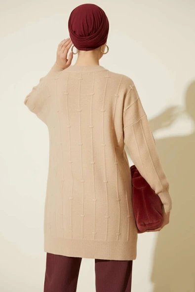 Damla Desen Yumoş Triko Kazak Latte - Resim 3