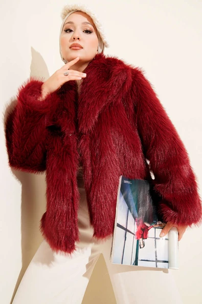 Astarlı Lolita Kürk Bordo ürün görseli 1