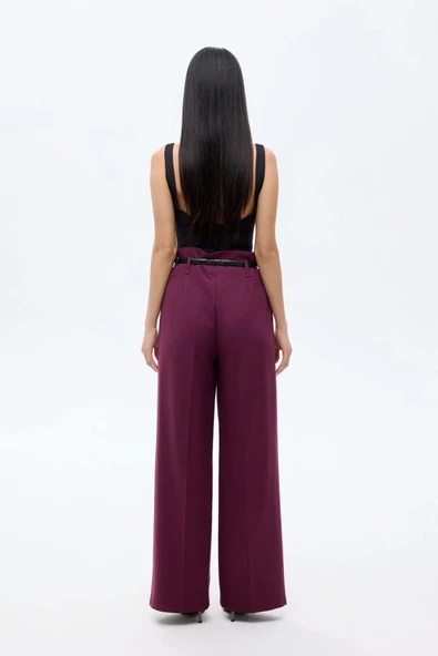 Quzu Kemer Detaylı Kadın Pantolon - 5