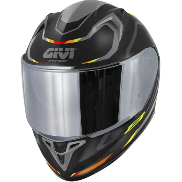 GIVI MAT SİYAH GRİ KIRMIZI KASK XXL - Resim 2