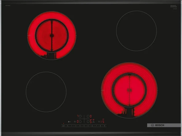 Bosch PKG775FP2E Siyah Seramik Elektrikli Ankastre Ocak